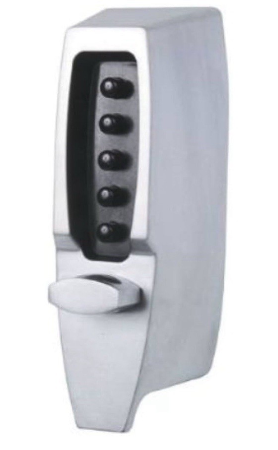 Simplex Dormakaba 1″DB x 3/4″BS Pushbutton Deadbolt Satin Chrome 710226D41 KABA
