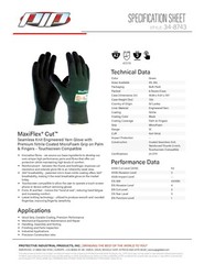 MaxiFlex 34-8743 Micro Foam Nitrile Coated ANSI A2 Cut Resistant Work Gloves 3PR