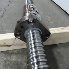 50mm Single Start 12mm Pitch Ball Screw Ball Nut 1500mm Screw Length 1850mm OAL