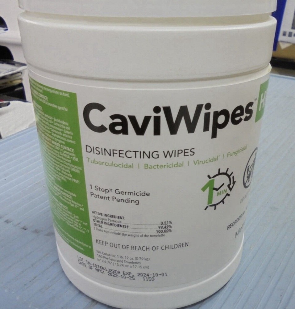 Metrex 16-1100 CaviWipes HP Disinfectant Wipes 6X6.75 Alcohol Free Wipes