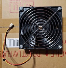 12VDC Axial Fan, 120x120x38mm, 12VDC, High Performance, Tachometer, 3 Pin