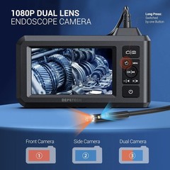 Used DEPSTECH Dual Lens Industrial Endoscope Digital Borescope Inspection Camera