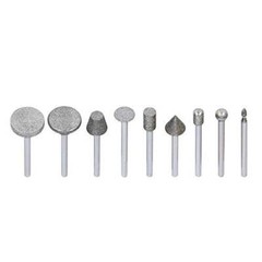 Drilax 50 Pieces Diamond Drill Bit Burr Set Grit 120 Sea Glass for Crafts Rocks