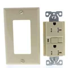 Cooper Ivory Tamper Resistant GFCI Outlet with Quick-Connect 5-20 20A TRVGF20BVM
