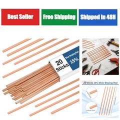 Luxiv 20 Sticks 15% Silver Brazing Rods for HVAC & Industrial Use