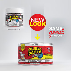 (2 PACK) Flex Paste White Waterproof Paintable Putty Rubber Spackle Sealant 2 LB