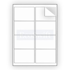 (16000) 4 x 2.5 EcoSwift Laser/Ink Address Shipping Adhesive Labels 8 per sheet