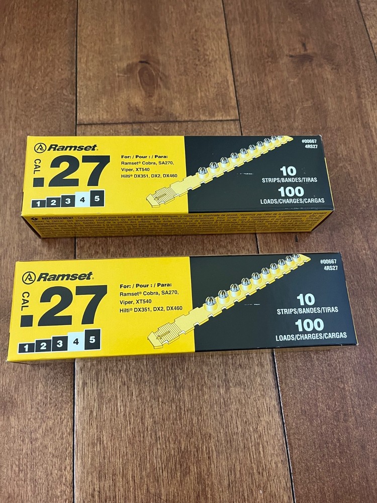 Ramset 4RS27 .27 Caliber Strip Loads Yellow Level 4 (200 Total)