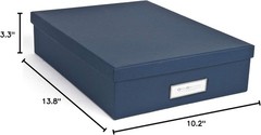 Impact Resistant Blue File Organizer with Lift-Off Lid – 478 Cubic Inch Capacity