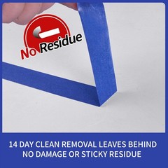Blue Painters Tape Masking Tape Paint for Walls, UV Anti,14 Days Clean Remove