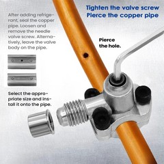 2x Fridge Bullet Piercing Valve For Copper Pipe 1/4 /, 5/16 , 3/8, Refrigeration