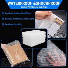 Bubble Pouches Wrap Bag 8 Inch x 10 Inch,30 Pcs Double Wall Thickening Shockp…