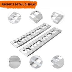 2X 6000lbs 60″ x 12″ Aluminum Trailer Ramps for Car ATV Truck Auto & Hook Ends