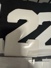 Large LOT VINYL & TWILL SPORTS 4″ 6″ 3″ 8″ NUMBERS Heat Transfer Press White