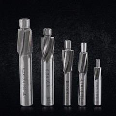 5Pcs Counterbore Drill Bits Set, 4 Flutes Straight End Mill Cutter HSS Countersi