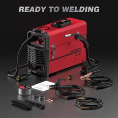 ARCCAPTAIN 160A MIG Welder 110V 220V 4 in 1 Welding Machine Gas Red+black