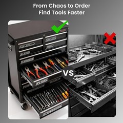 Magnetic Tool Box Labels Black for Organization Magnet Toolbox Cart Chest Red