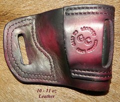 Gary C’s Avenger “XH” OWB Left Hand HOLSTER S&W M&P Shield 40cal/ 9mm ; leather