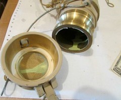 2-1/2″ Brass? Copper? Alloy Fuel Hose Camlock 45 Degree Elbows 13229E0142, New
