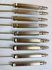 Set of 9 Grams Liposuction Cannulas w/ Tray Plastic Surgery Aesthetics