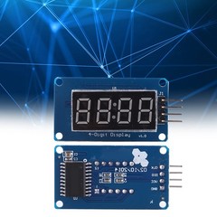 Pmod 4Digit 7Segment LED Digital Display Module TM1637 Brightness Driver