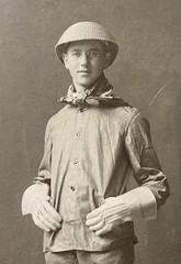 ORIGINAL! BEEKEEPER IN UNIFORM w/o BEE VEIL OCCUPATIONAL PHOTO LESUEUR, MN 1897