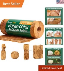 Honeycomb Packing Paper 12″ x 230ft Roll, Expandable Bubble Cushioning Wrap f…