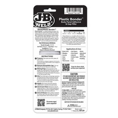 JB Weld Plastic Weld Quick Setting Epoxy Syringe Bonder Repair Glue Black