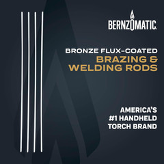 WB5 Bronze Flux Coated Brazing/Welding Rod, 4Piece