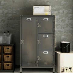 Metal Storage Cabinet Retro Style for Club Home Storage Lockers with 3/4/6 Doors