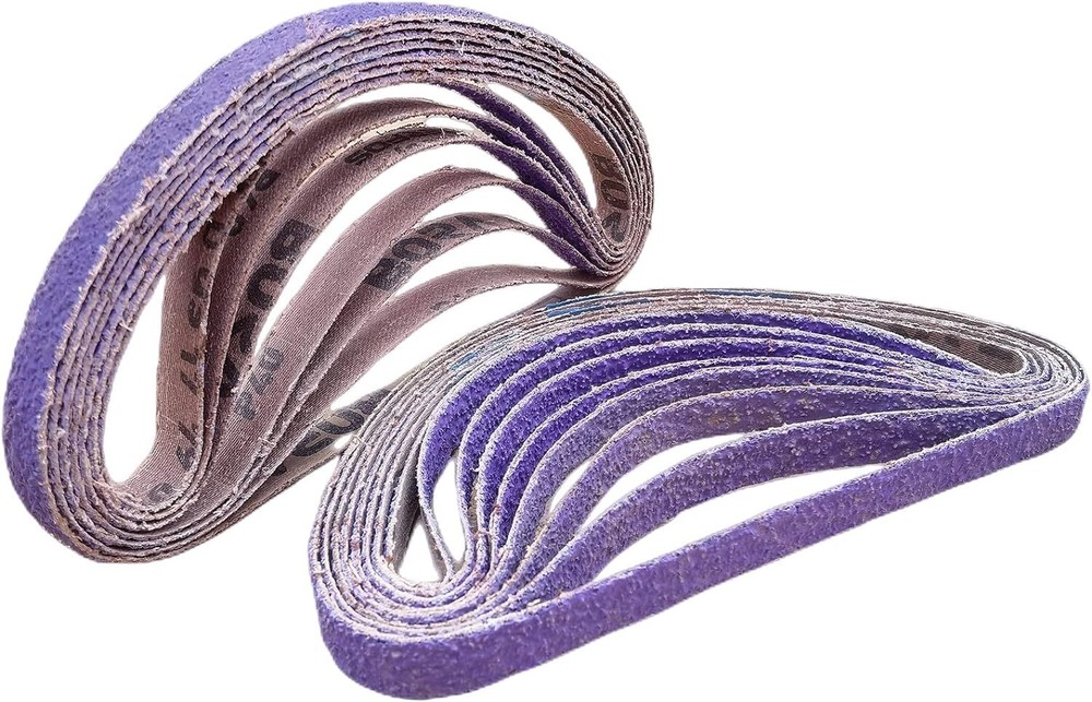 SATC Purple File Sanding Belt Abrasive 1/2 in x 18 IN- Pack of 20 – GRIT 60