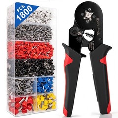 Ferrule Crimping Tool Kit, Wire Ferrules Kit Crimper Pliers with 1800PCS Wire…