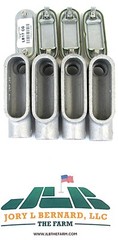 EATON CROUSE HINDS, LB-17, LOT OF 4, 1/2″ METAL CONDUIT BODY, W/ COVERS, NOS S