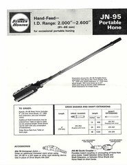 SUNNEN JN-95 Portable Hone. I.D. Range 2.000″ – 2.600″