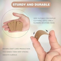 Jijacraft 1000Pcs Price Tags, Brown Clothing Tags for Retail, Small Kraft Paper