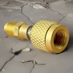 HVAC R32 Reverse Thread Adapter For A2L R454B/R32 Tanks 1/4” Female&1/4”Male