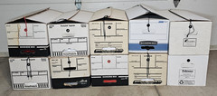Bankers Box Set 12x24x10 White Moving Storage Books LP Funko Toys Lot of 10