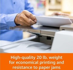Amazon Basics Multipurpose Copy Printer Paper, 8.5 x 11 in, 20 lb, 5000 sheets