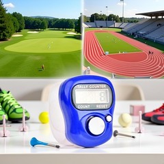 1Pc Blue 5 Digit LED Digital Row Counter, Display Counter Clicker, Handheld N…