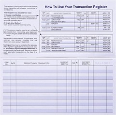 24 PCS Check Registers for Personal Checkbook, Easy to Read Checkbook Register