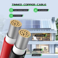 Bateria Power Solar Connectors for 2 Solar Panels, IP68 Waterproof Solar Pane…