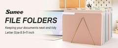 File Folders Letter Size Red, 100 Pack Manilla Folders 8.5 x 11 1/3-Cut Tabs,