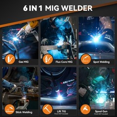 ARCCAPTAIN iControl MIG205 Pro MIG Welder 205A 6 in 1 Welder Machine APP Control