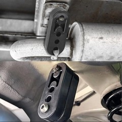 2 PCS Rubber Exhaust Hanger, 4 Holes Rubber Exhaust Muffler Tailpi Color: Blue