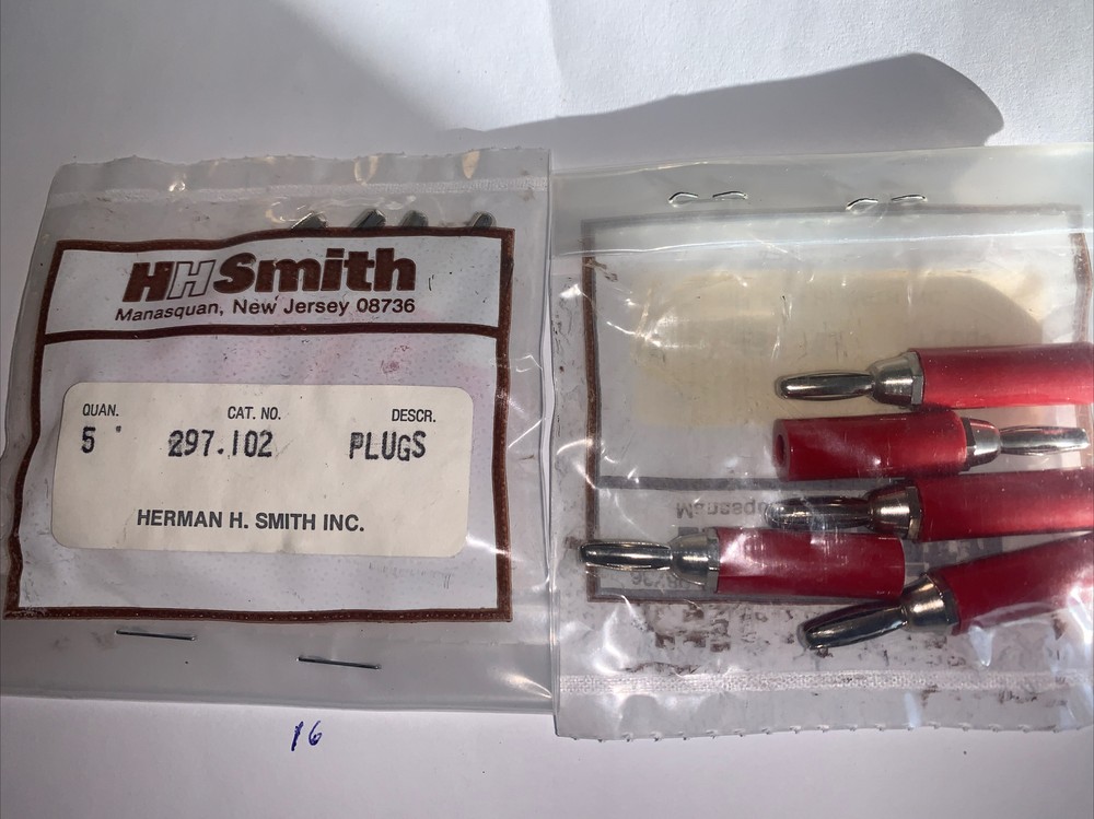 HH SMITH NO. 297-102 Red Pugs Brand New Pack Of 5