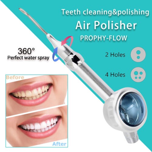 Dental Air Hygiene Prophy Polisher Air Flow Teeth Polishing Handpiece 2HOLES