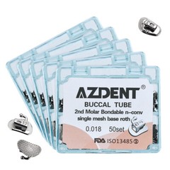 Dental Ortho Buccal Tube 2nd Molar Split Roth 0.018/0.022 Bondable Non-Conv
