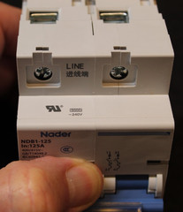 Nader NDB1-125 In:125A 2 Pole Circuit Breaker, 125Amp