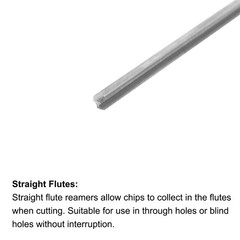 2 x 1mm C3/K10 Tungsten Carbide 3 Straight Flutes Machine Chucking Reamer
