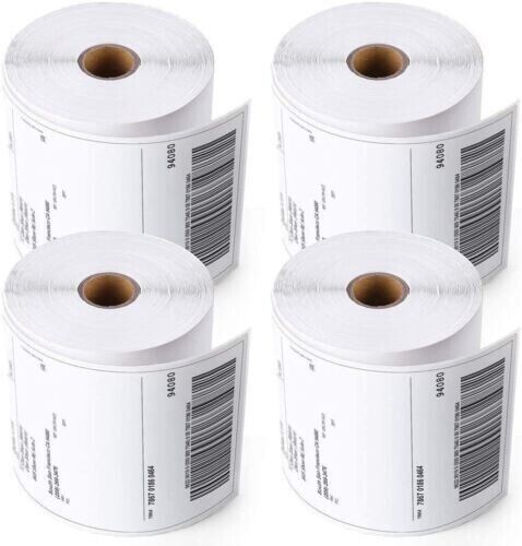 4 Rolls 4×6 Direct Thermal Shipping Labels – 250 per roll – 1000 labels
